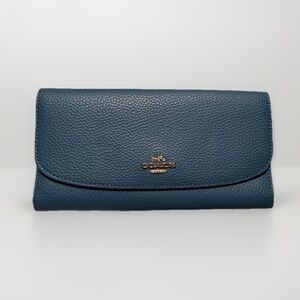 Coach Blue Leather Wallet